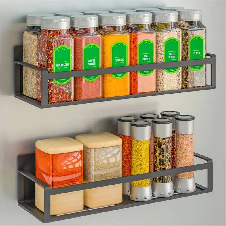 2 Packs Pull Out Spice Rack Organizer for Cabinet, Durable Slide Out Spice  Racks Organizer, Easy to Install Spice Cabinet Organizers