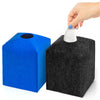 Square Felt Tissue Box Covers - 2 Pack - Black/Blue