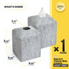 Square Felt Tissue Box Covers - 2 Pack - Gray