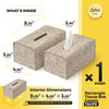Rectangle Felt Tissue Box Cover - Taupe/Gray 2 Pack