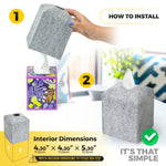 Square Felt Tissue Box Covers - 2 Pack - Gray