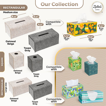 Tissue Box Cover - Modern Felt