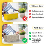 Rectangle Felt Tissue Box Cover - Taupe/Gray 2 Pack