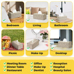 Rectangle Felt Tissue Box Cover - Taupe/Gray 2 Pack