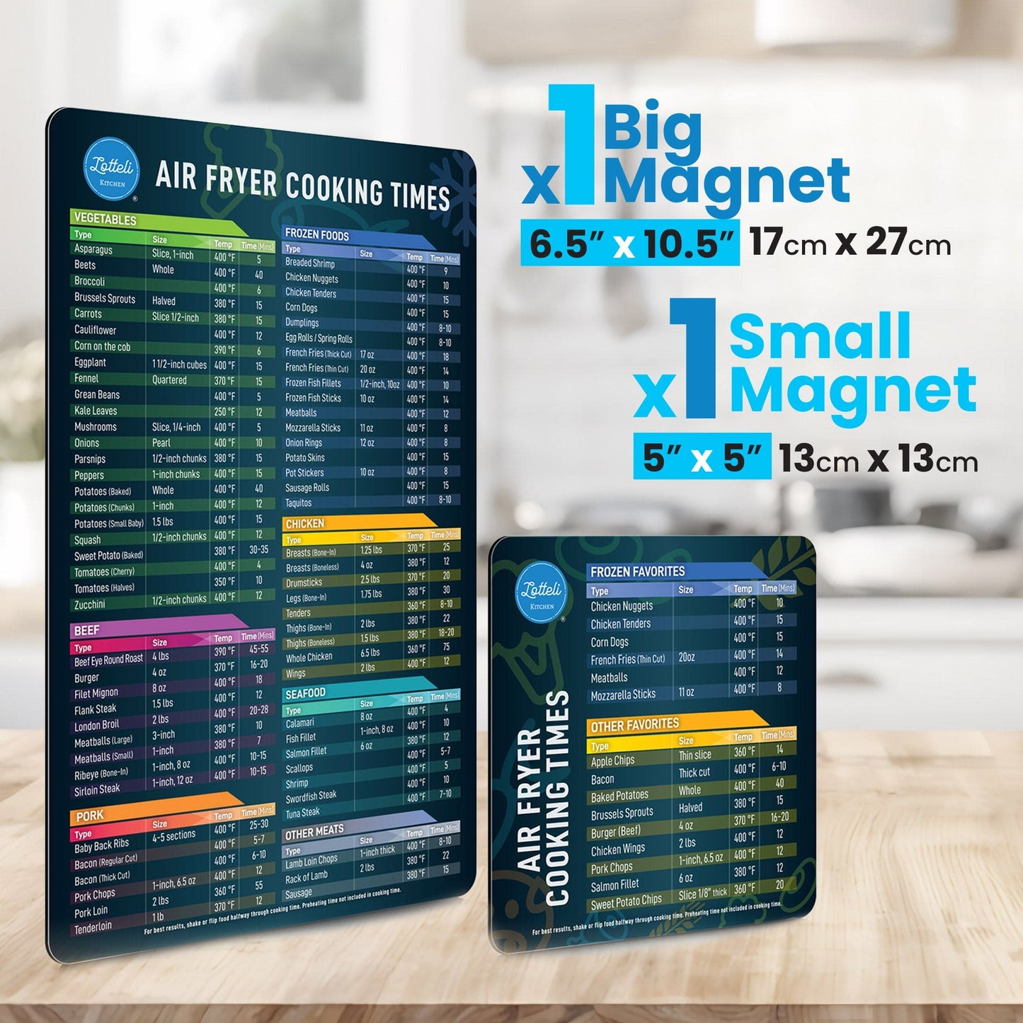 Air Fryer Cooking Tiimes and Temperature Guide