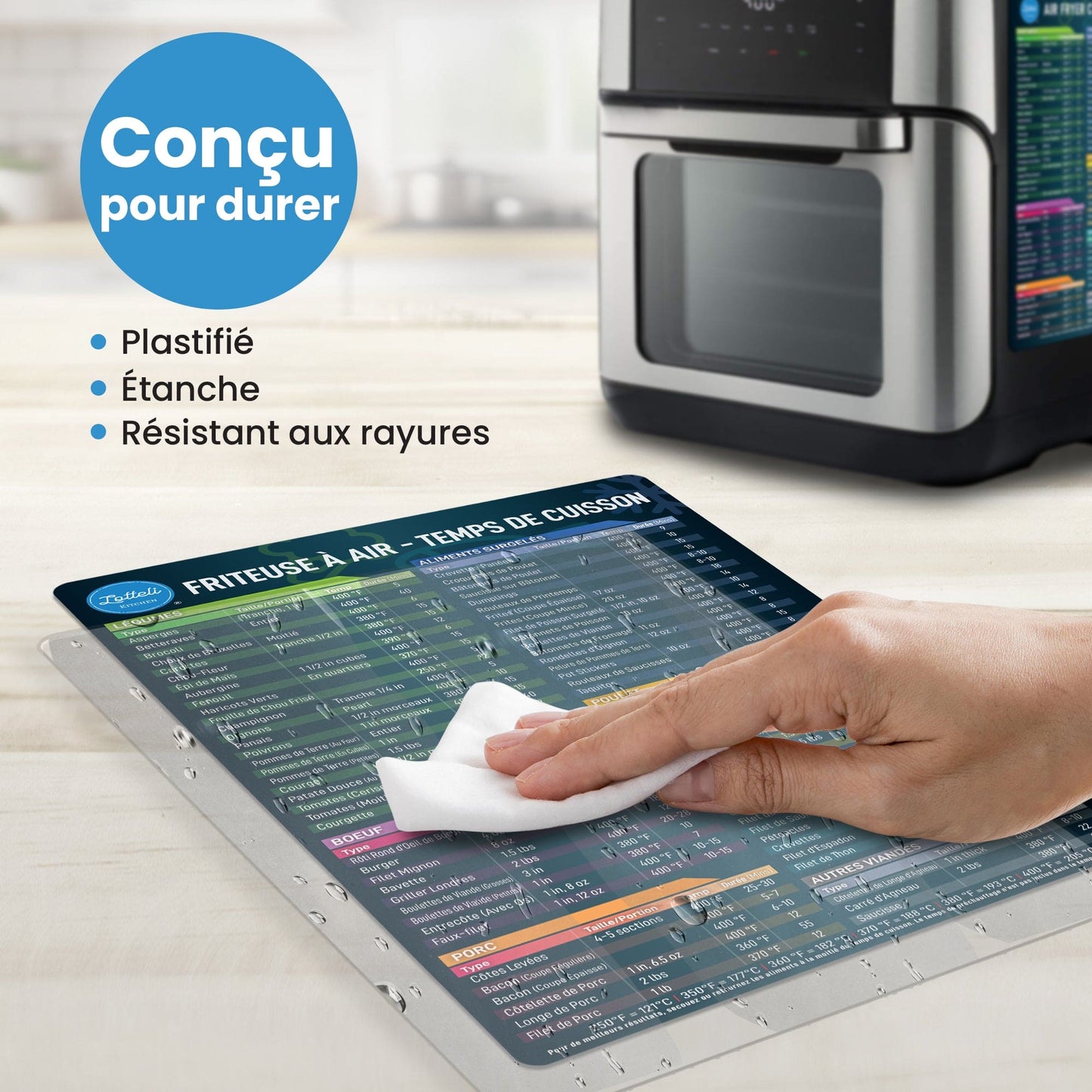 Air Fryer Cooking Temperature Guide - French