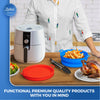 Collapsible Silicone Air Fryer Pot Liners - Parchment Paper Replacements - 2 Pack