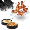 Air Fryer Rack and 2 Pans - For Dual Basket Air Fryers