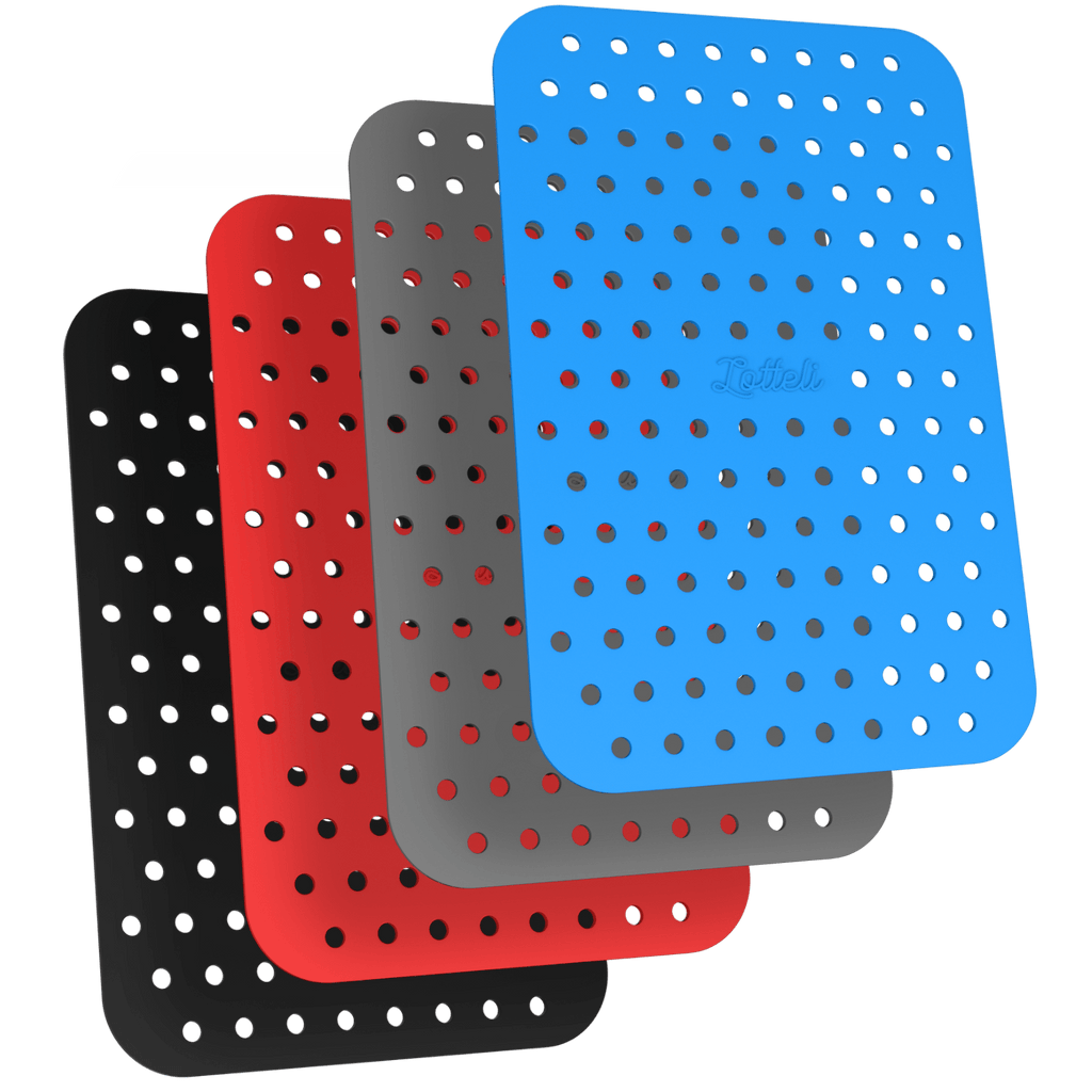 Reusable Silicone Rectangle Liners - Made for Dual Basket Air Fryers