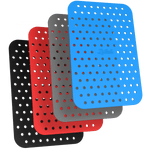 Reusable Silicone Rectangle Liners - Made for Dual Basket Air Fryers