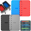 Reusable Silicone Rectangle Liners - Made for Dual Basket Air Fryers