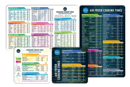 Instant Pot and Air Fryer Magnetic Cheat Sheet Bundle Set