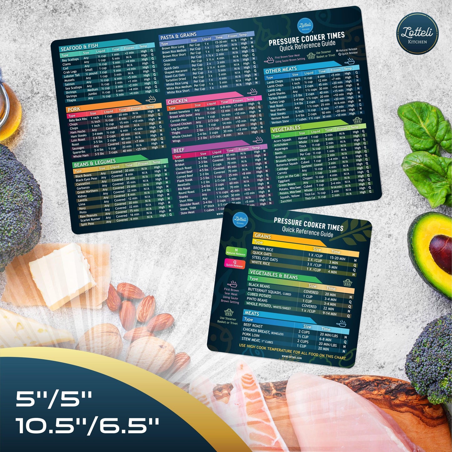 Instant Pot Cheat Sheet Magnet Set