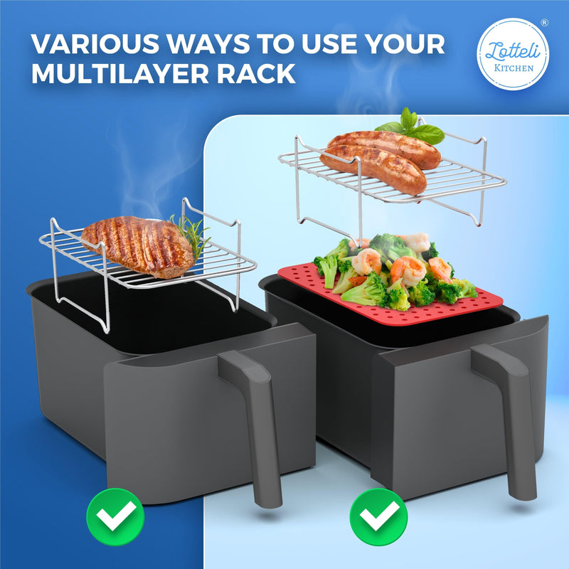 Air Fryer Rack - For Dual Basket Air Fryers