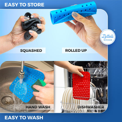 Reusable Silicone Rectangle Liners - Made for Dual Basket Air Fryers