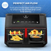 Air Fryer Rack and 2 Pans - For Dual Basket Air Fryers