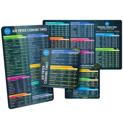 Instant Pot and Air Fryer Magnetic Cheat Sheet Bundle Set
