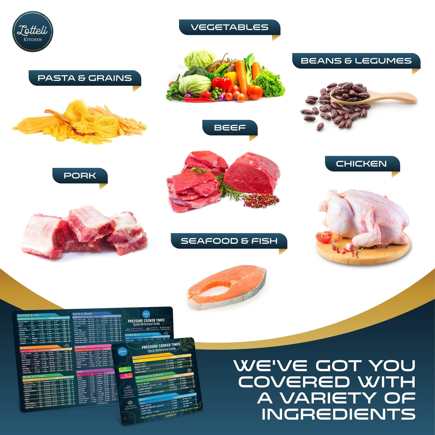 Instant Pot Cheat Sheet Magnet Set