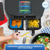 Reusable Silicone Rectangle Liners - Made for Dual Basket Air Fryers