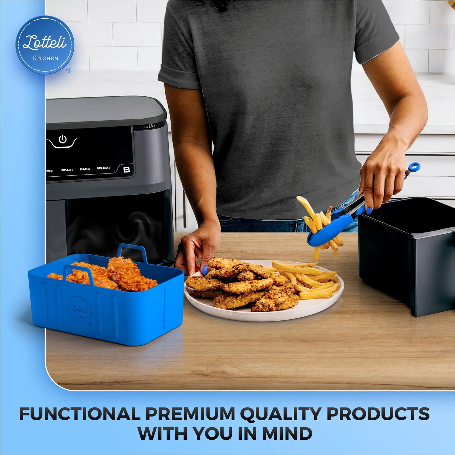 Reusable Silicone Air Fryer Basket