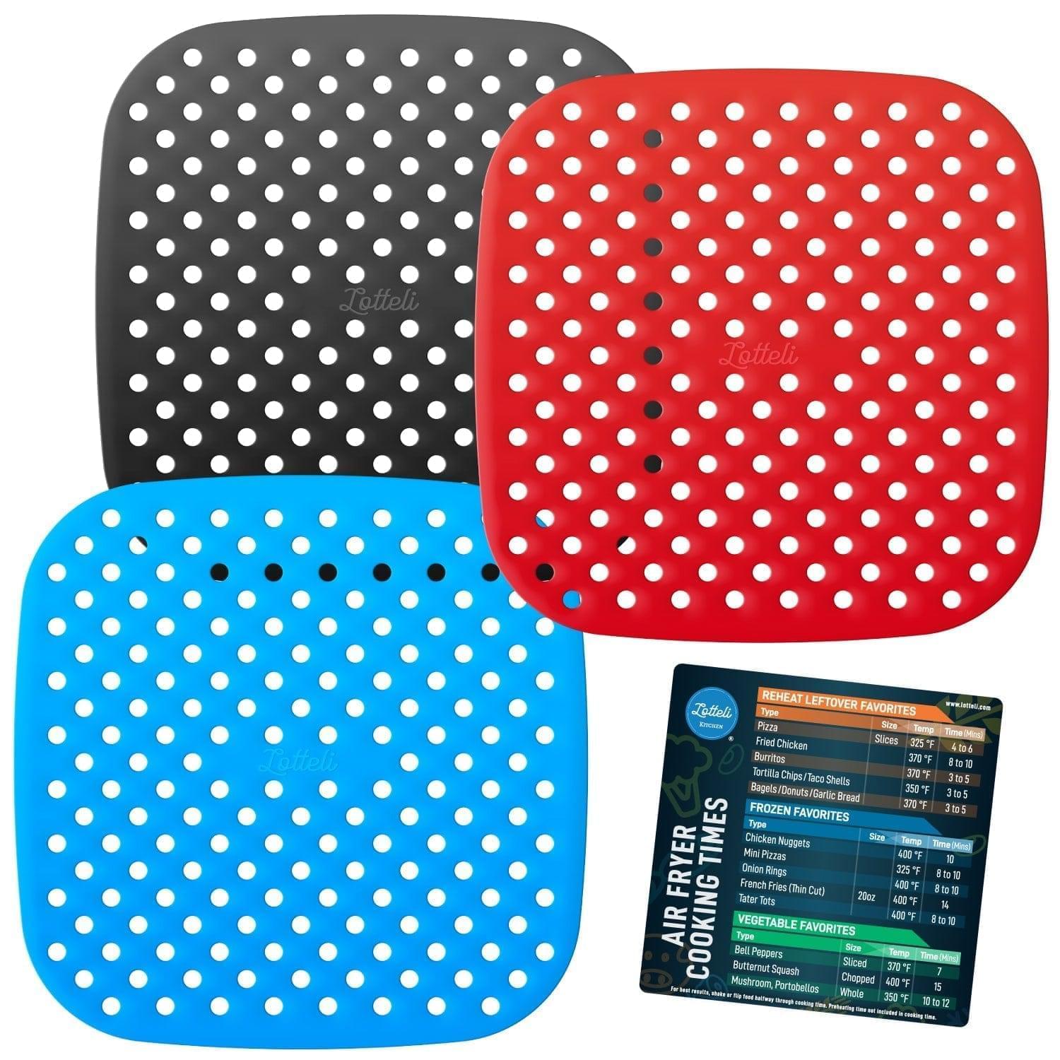 Air Fryer Silicone Liners Reusable,3-Pack Silicone Air Fryer