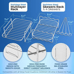 6 Piece Dual Basket Air Fryer accessory bundle